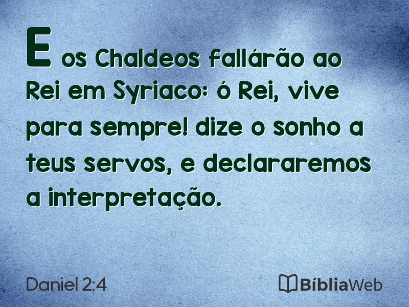 Daniel 2:4 em imagem para compartilhar