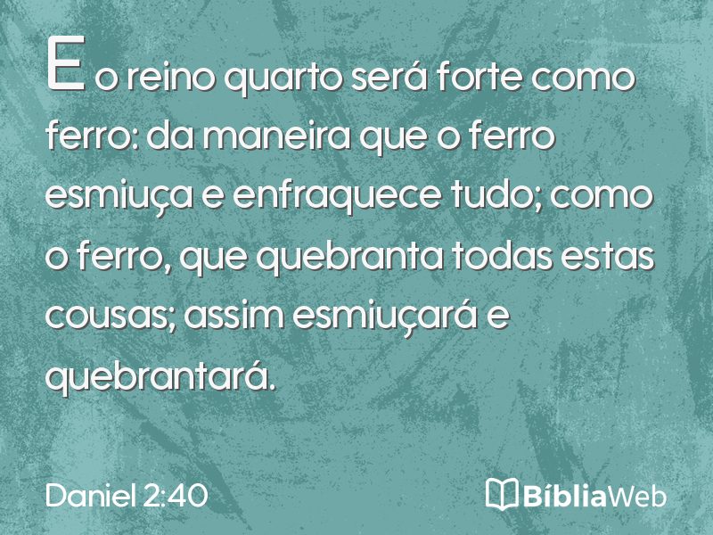 Daniel 2:40 em imagem para compartilhar