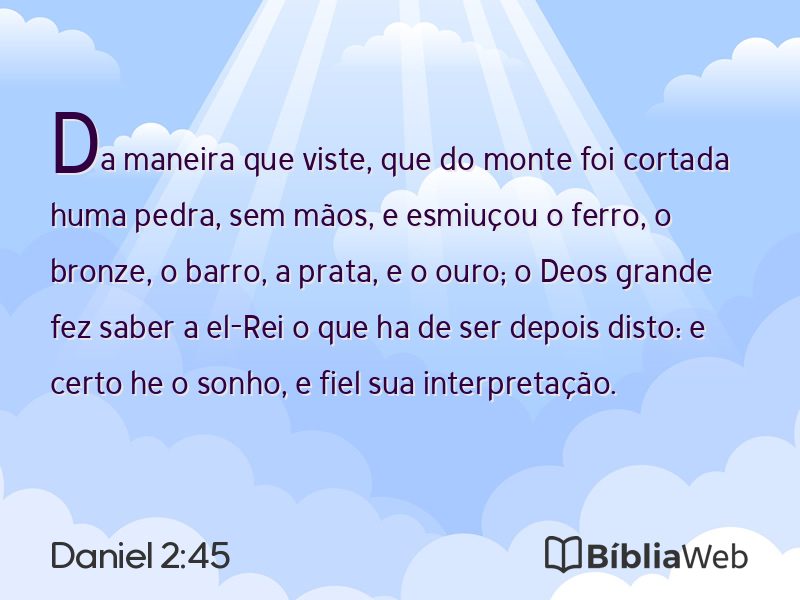 Daniel 2:45 em imagem para compartilhar