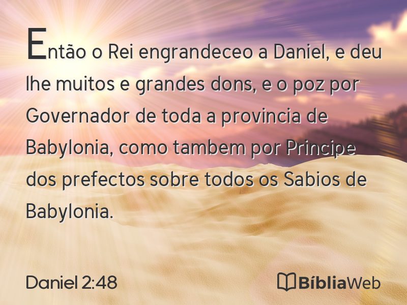Daniel 2:48 em imagem para compartilhar