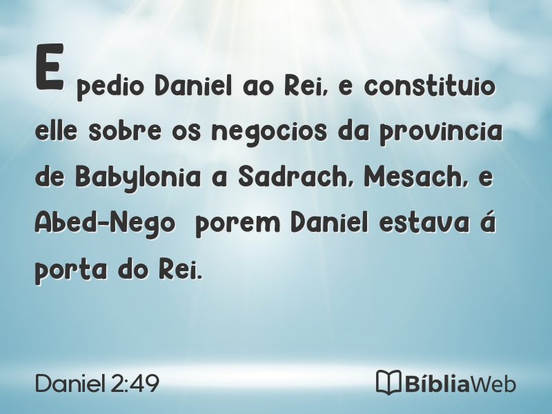 Daniel 2:49 em imagem para compartilhar