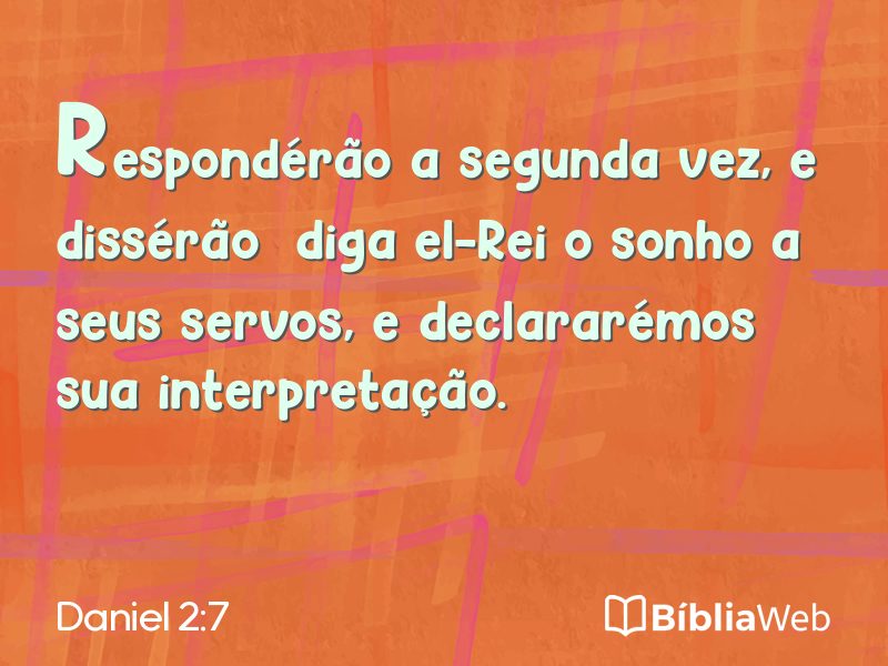 Daniel 2:7 em imagem para compartilhar