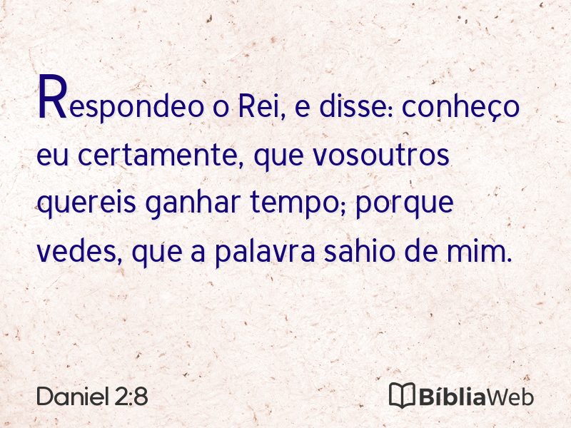 Daniel 2:8 em imagem para compartilhar