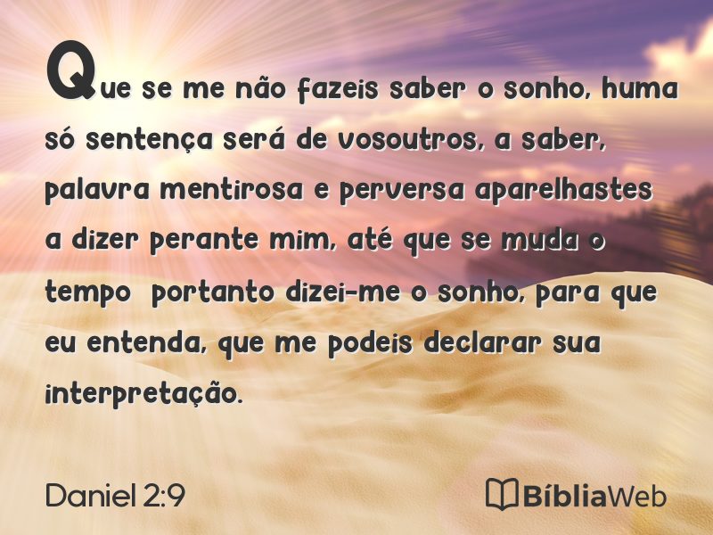 Daniel 2:9 em imagem para compartilhar