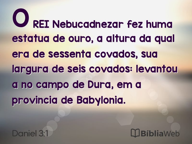 Daniel 3:1 em imagem para compartilhar