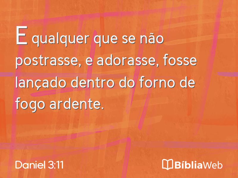 Daniel 3:11 em imagem para compartilhar