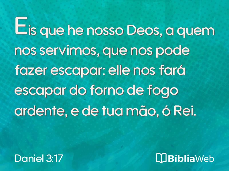 Daniel 3:17 em imagem para compartilhar