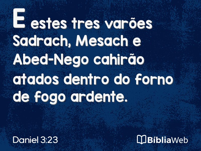 Daniel 3:23 em imagem para compartilhar