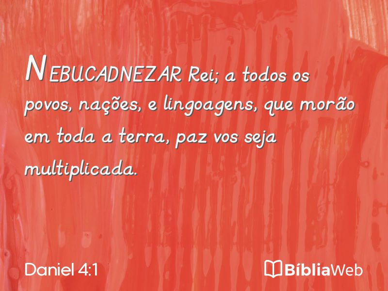 Daniel 4:1 em imagem para compartilhar