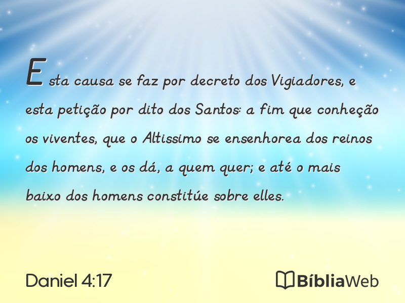 Daniel 4:17 em imagem para compartilhar