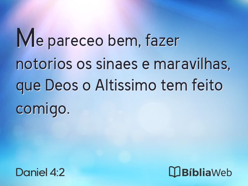 Daniel 4:2 em imagem para compartilhar