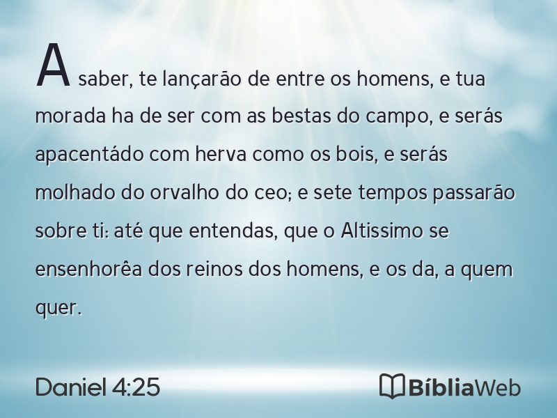 Daniel 4:25 em imagem para compartilhar