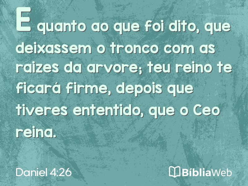 Daniel 4:26 em imagem para compartilhar