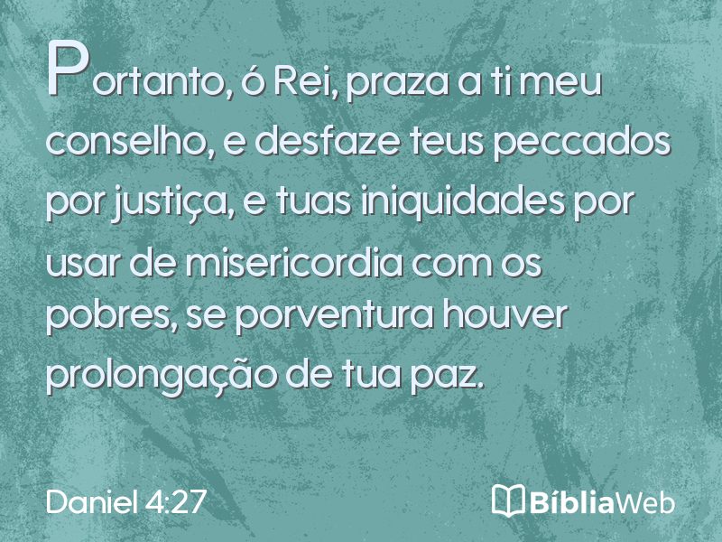 Daniel 4:27 em imagem para compartilhar
