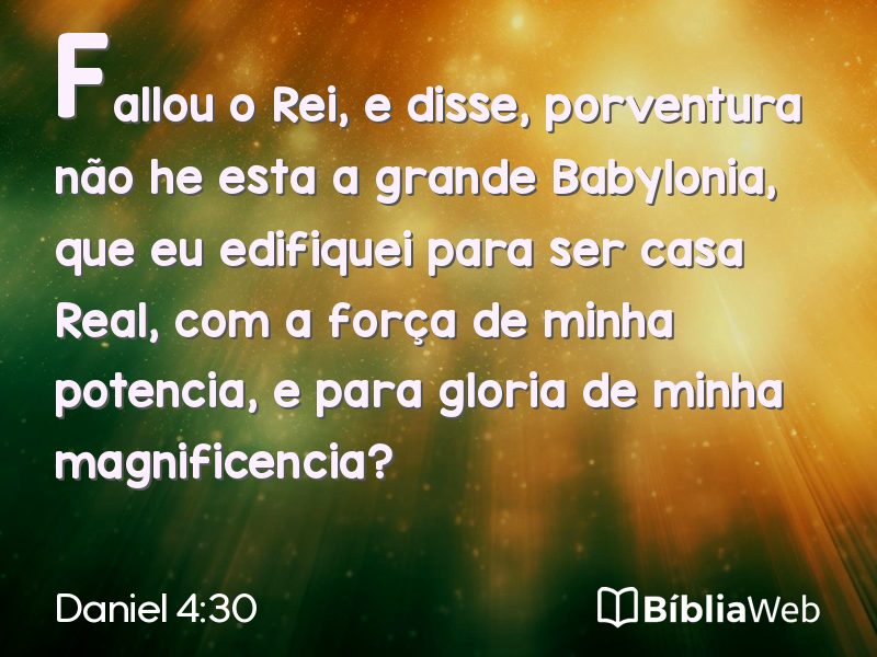 Daniel 4:30 em imagem para compartilhar