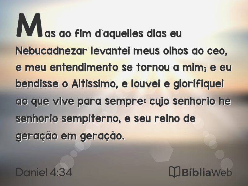 Daniel 4:34 em imagem para compartilhar