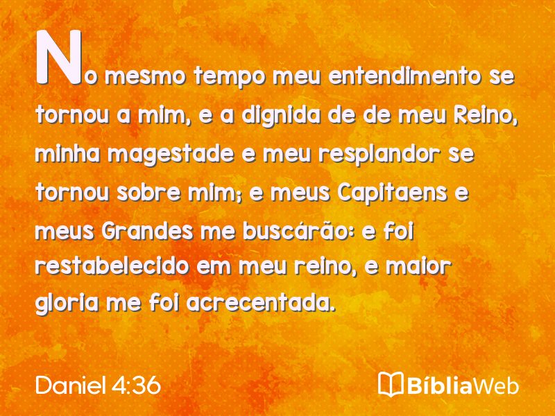 Daniel 4:36 em imagem para compartilhar