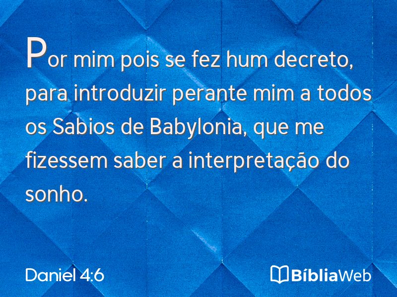 Daniel 4:6 em imagem para compartilhar