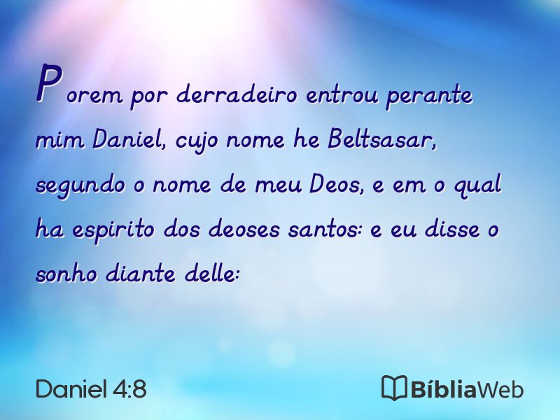 Daniel 4:8 em imagem para compartilhar