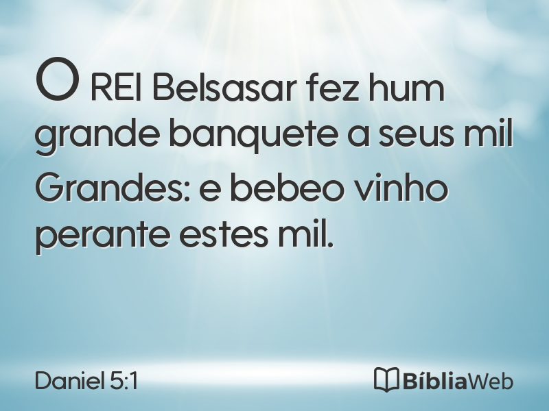 Daniel 5:1 em imagem para compartilhar
