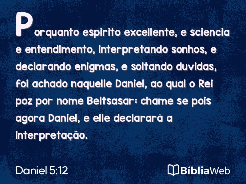 Daniel 5:12 em imagem para compartilhar
