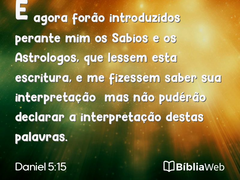 Daniel 5:15 em imagem para compartilhar