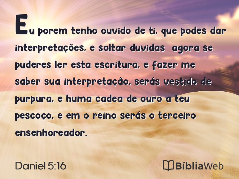Daniel 5:16 em imagem para compartilhar