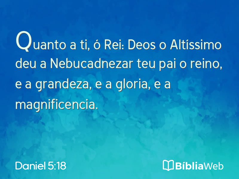 Daniel 5:18 em imagem para compartilhar