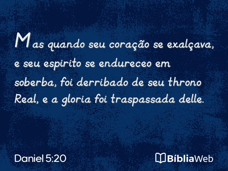 Daniel 5:20 em imagem para compartilhar