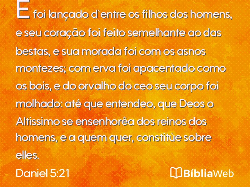 Daniel 5:21 em imagem para compartilhar