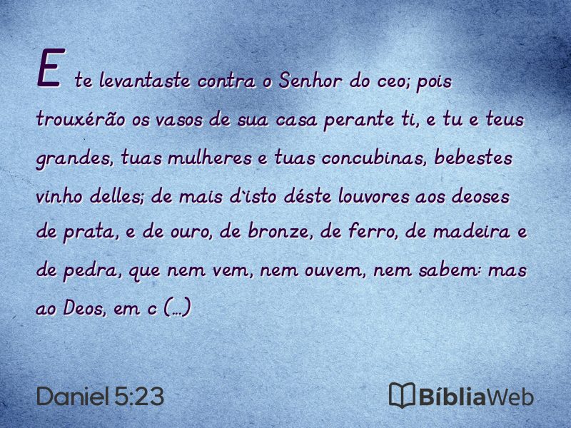 Daniel 5:23 em imagem para compartilhar