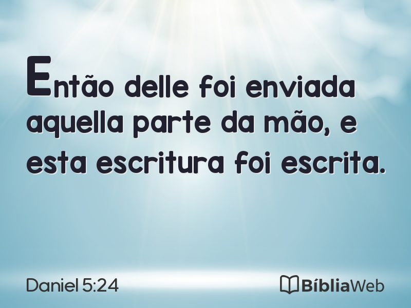 Daniel 5:24 em imagem para compartilhar