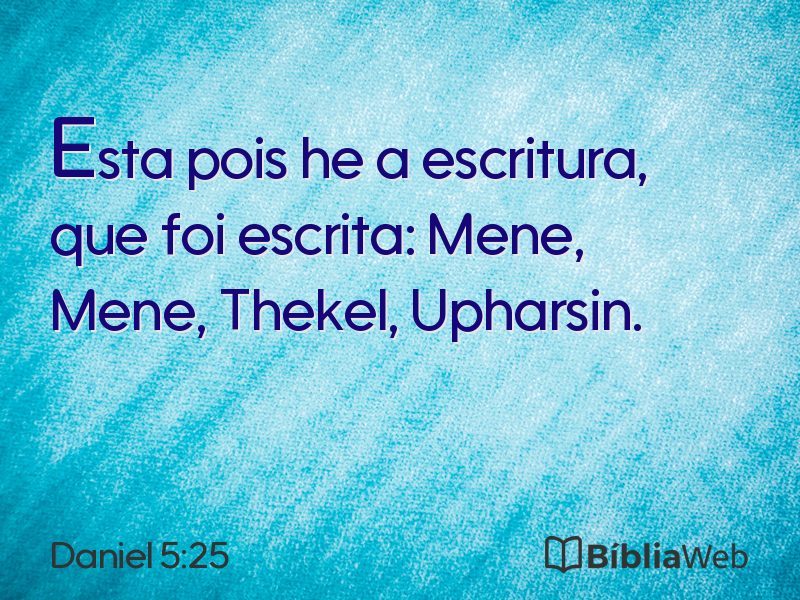 Daniel 5:25 em imagem para compartilhar