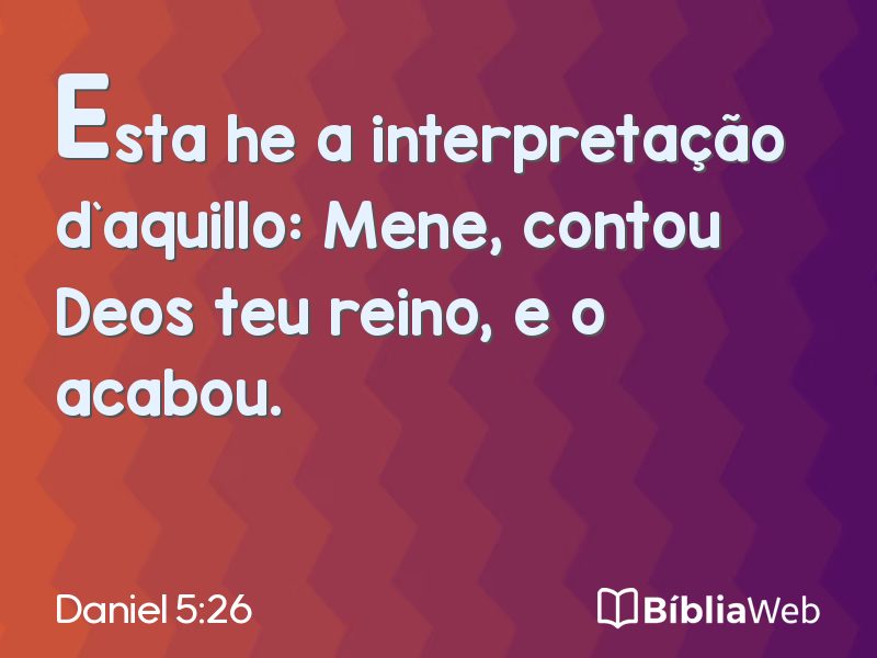 Daniel 5:26 em imagem para compartilhar