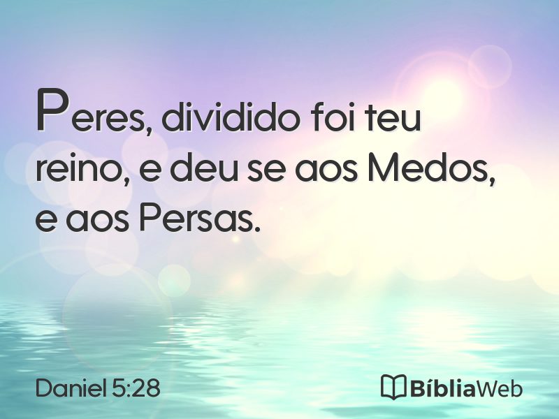 Daniel 5:28 em imagem para compartilhar