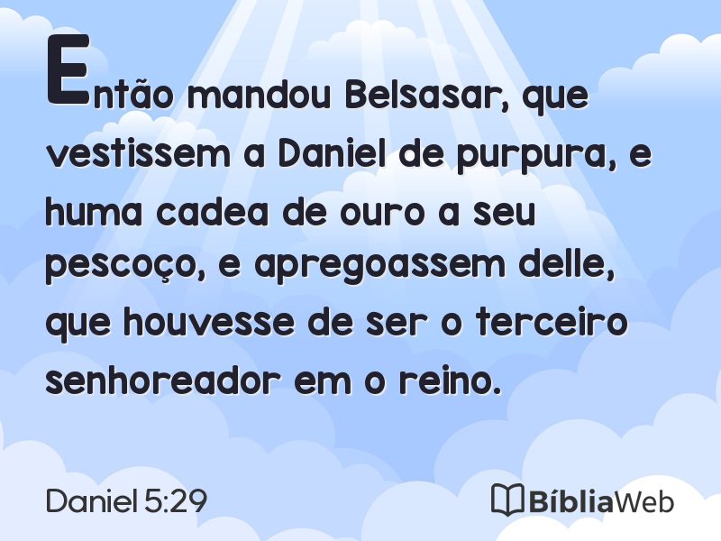 Daniel 5:29 em imagem para compartilhar