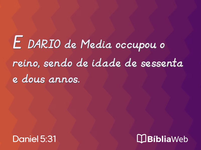 Daniel 5:31 em imagem para compartilhar