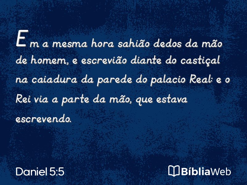 Daniel 5:5 em imagem para compartilhar