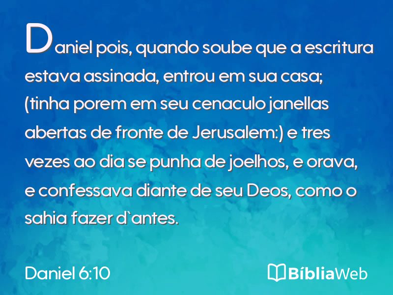 Daniel 6:10 em imagem para compartilhar
