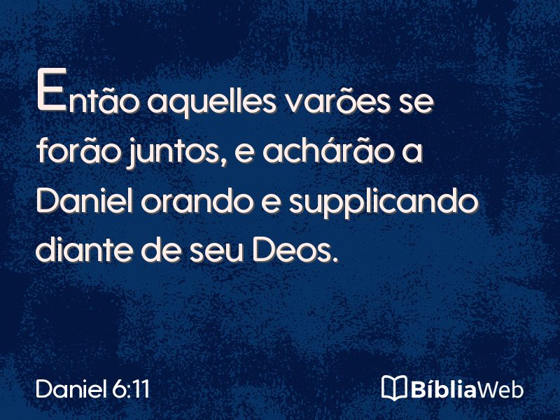 Daniel 6:11 em imagem para compartilhar
