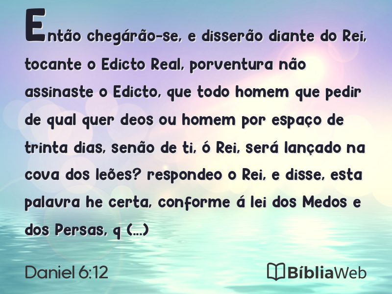 Daniel 6:12 em imagem para compartilhar