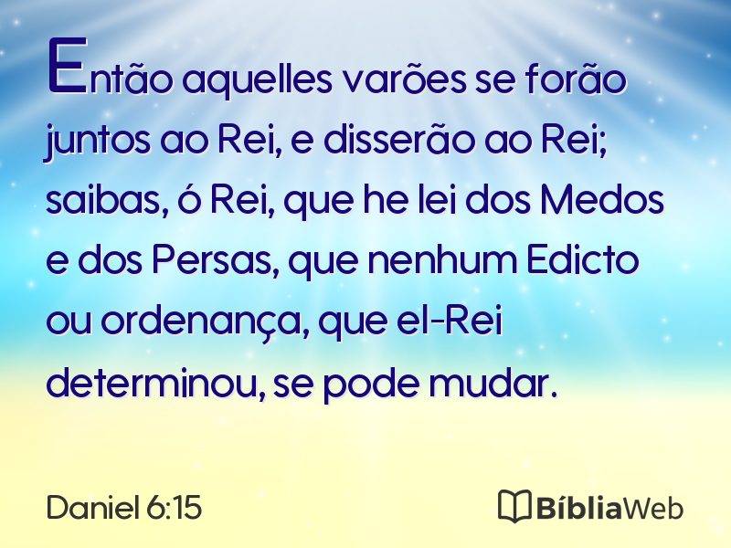 Daniel 6:15 em imagem para compartilhar