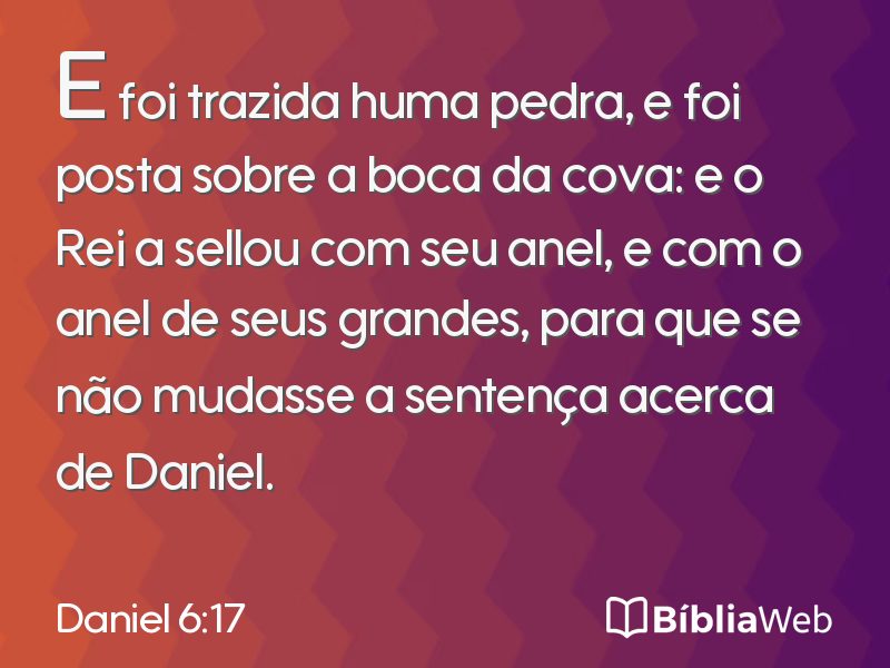 Daniel 6:17 em imagem para compartilhar