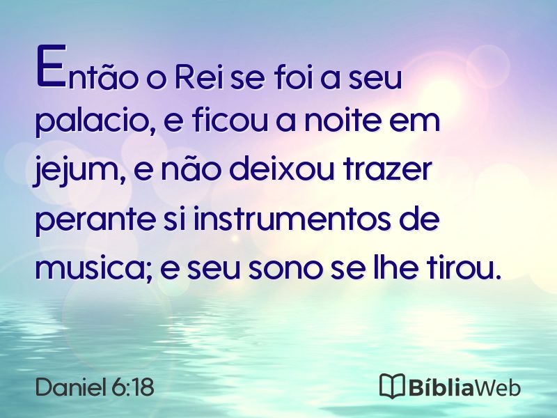 Daniel 6:18 em imagem para compartilhar