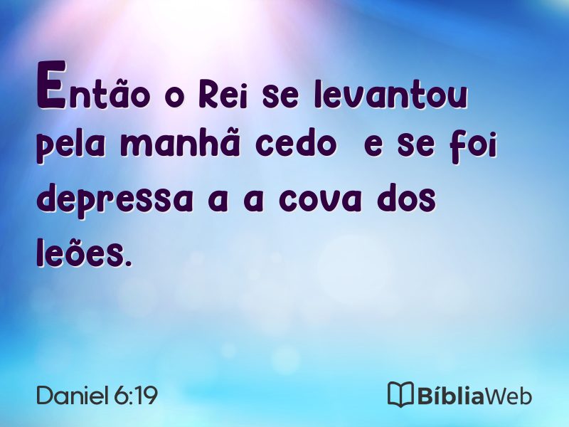 Daniel 6:19 em imagem para compartilhar