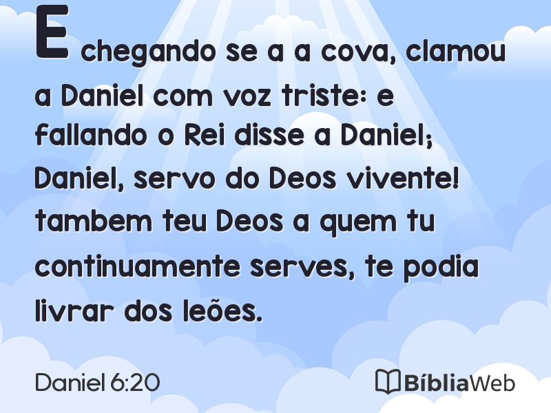 Daniel 6:20 em imagem para compartilhar