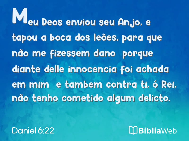 Daniel 6:22 em imagem para compartilhar