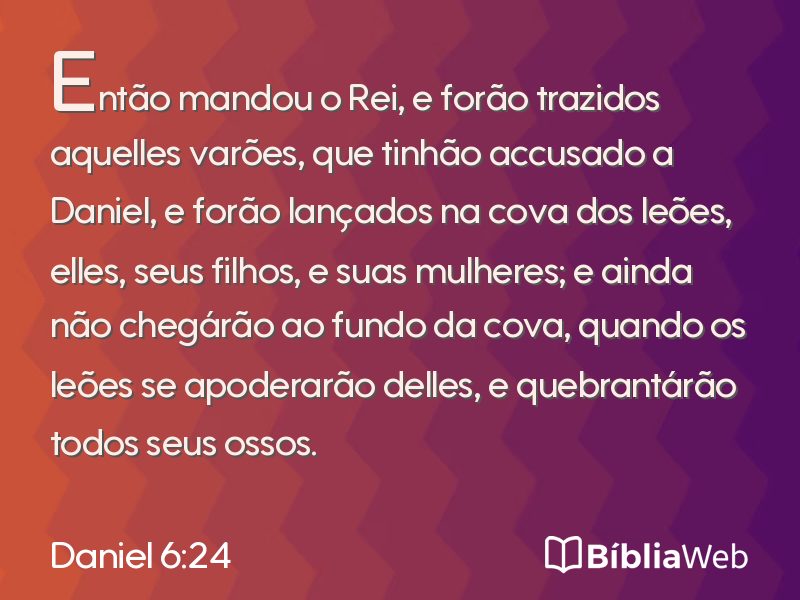 Daniel 6:24 em imagem para compartilhar