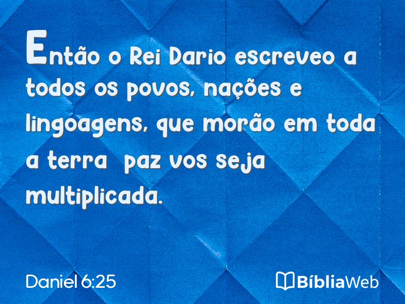 Daniel 6:25 em imagem para compartilhar