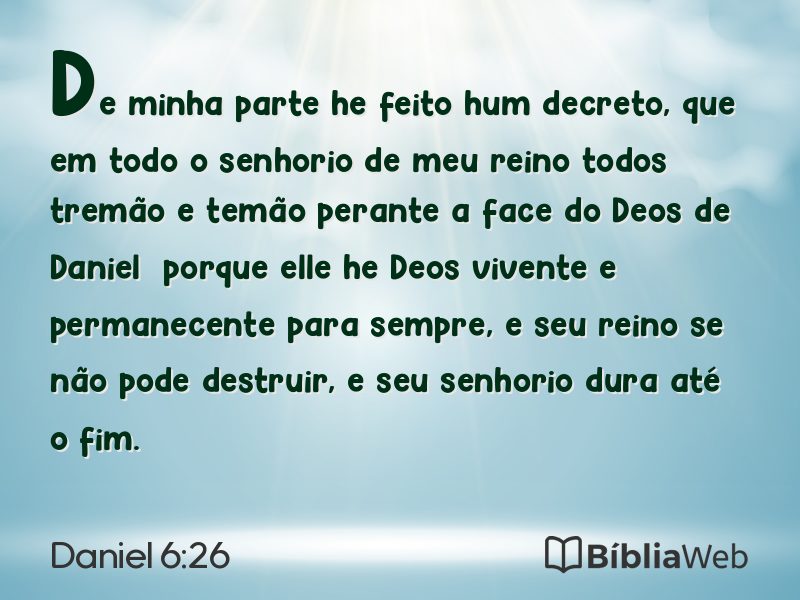 Daniel 6:26 em imagem para compartilhar